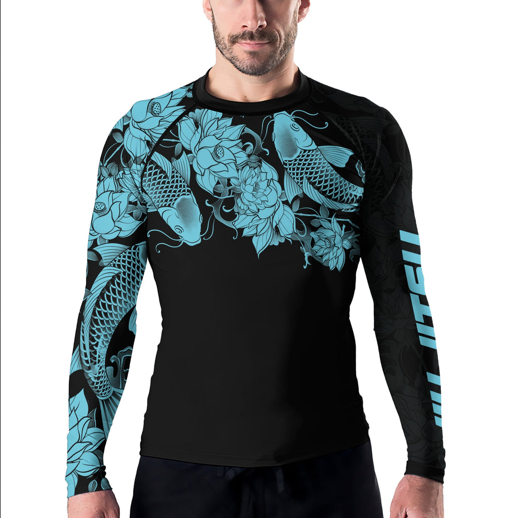 Rashninja Samurai Koi Harmony Men's Long Sleeve Rash Guard