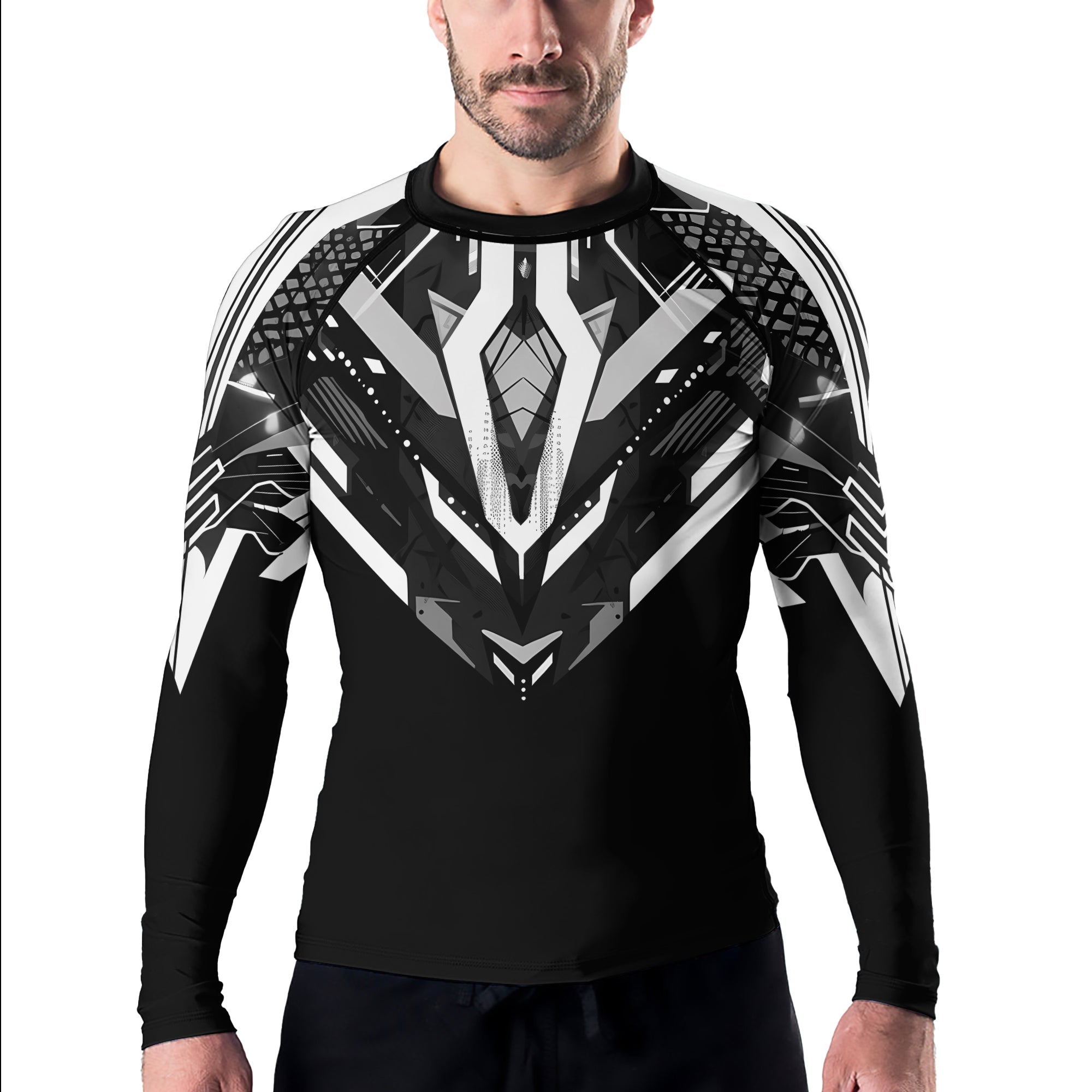 Rashninja Cyber Mech Guardian Men's Long Sleeve Rash Guard