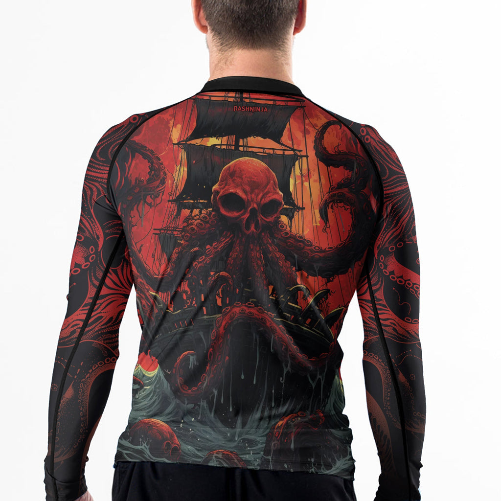 Rashninja Octopus Havoc Men's Long Sleeve Rash Guard