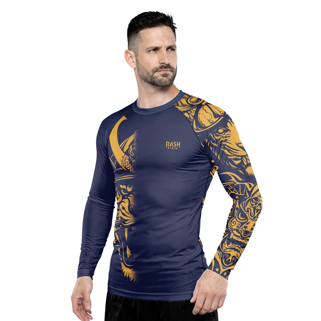 Rashninja Tiger Samurai Men's Long Sleeve Rash Guard