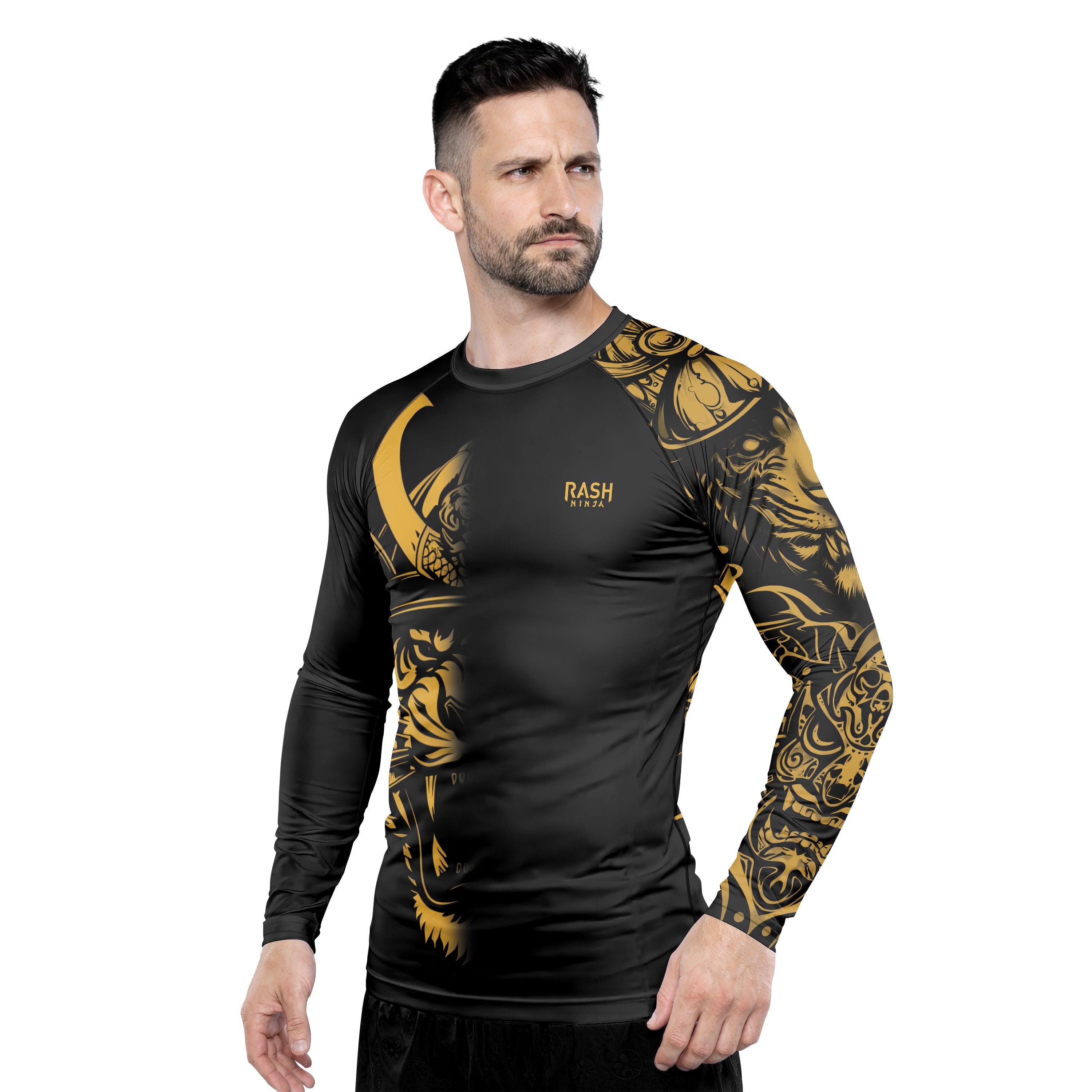 Rashninja Tiger Samurai Men's Long Sleeve Rash Guard