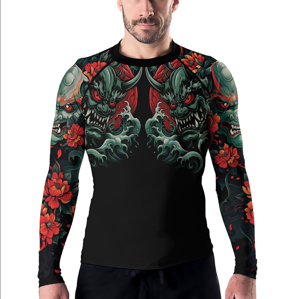 Rashninja Samurai Oni Wrath Men's Long Sleeve Rash Guard