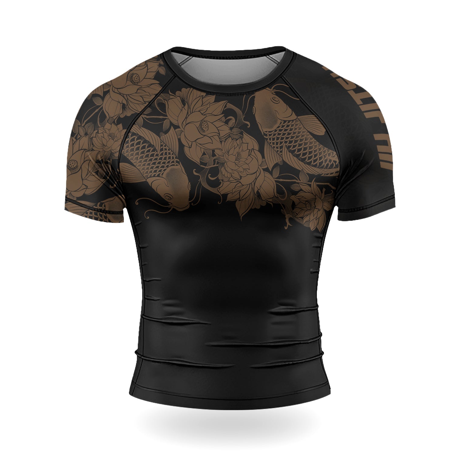 Rashninja Samurai Koi Harmony Men's Short Sleeve Rash Guard