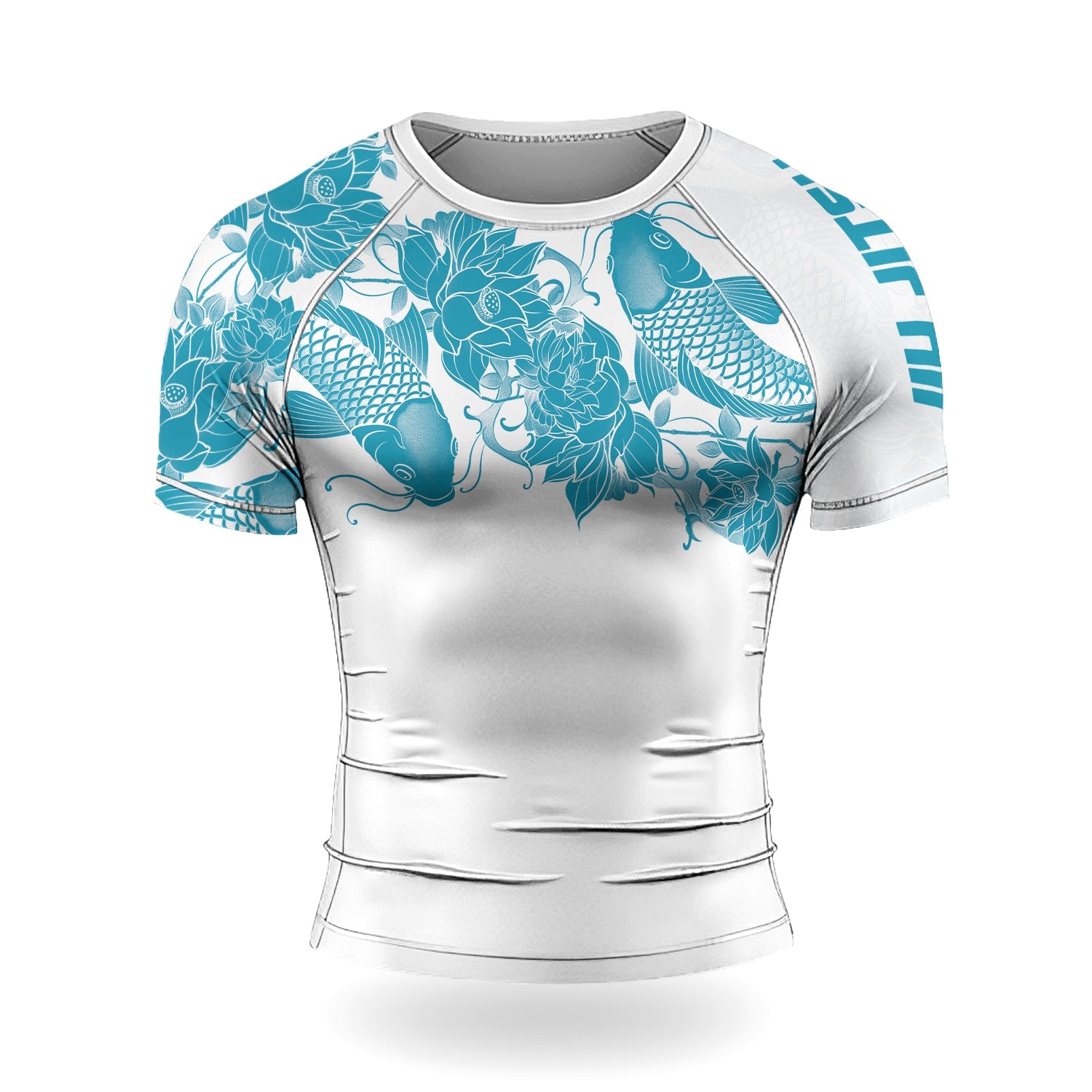 Rashninja Samurai Koi Harmony Men's Short Sleeve Rash Guard
