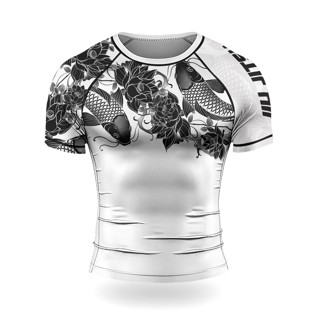 Rashninja Samurai Koi Harmony Men's Short Sleeve Rash Guard