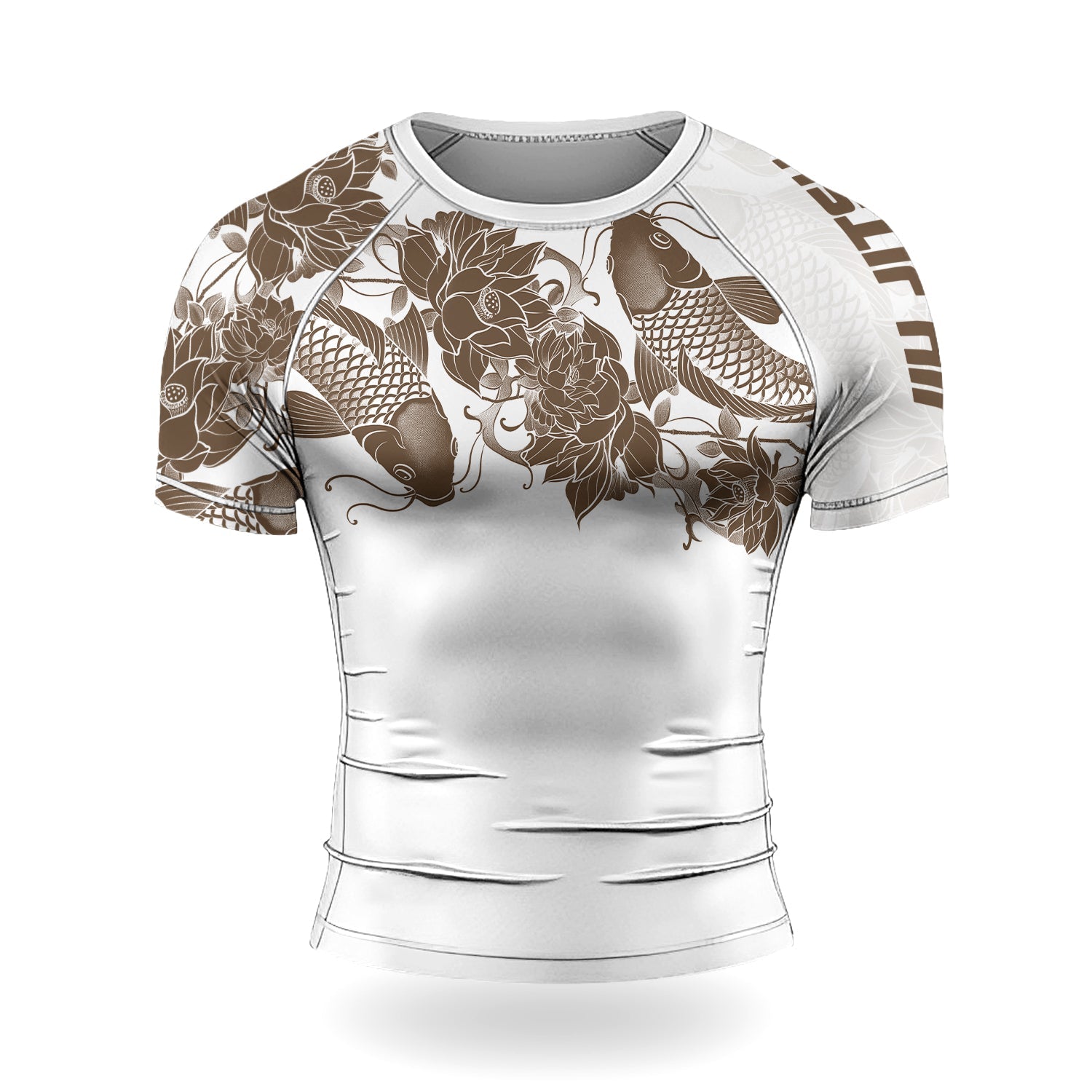 Rashninja Samurai Koi Harmony Men's Short Sleeve Rash Guard