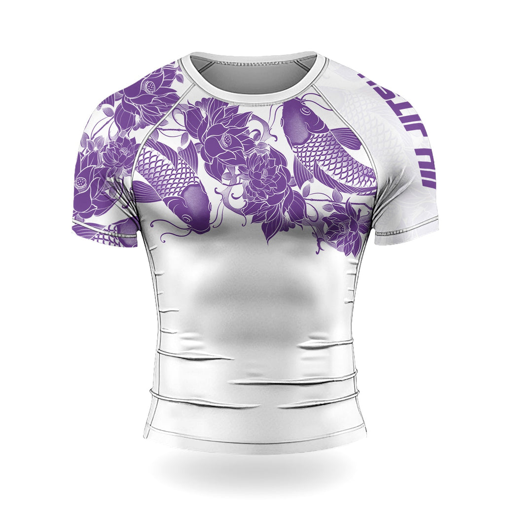 Rashninja Samurai Koi Harmony Men's Short Sleeve Rash Guard