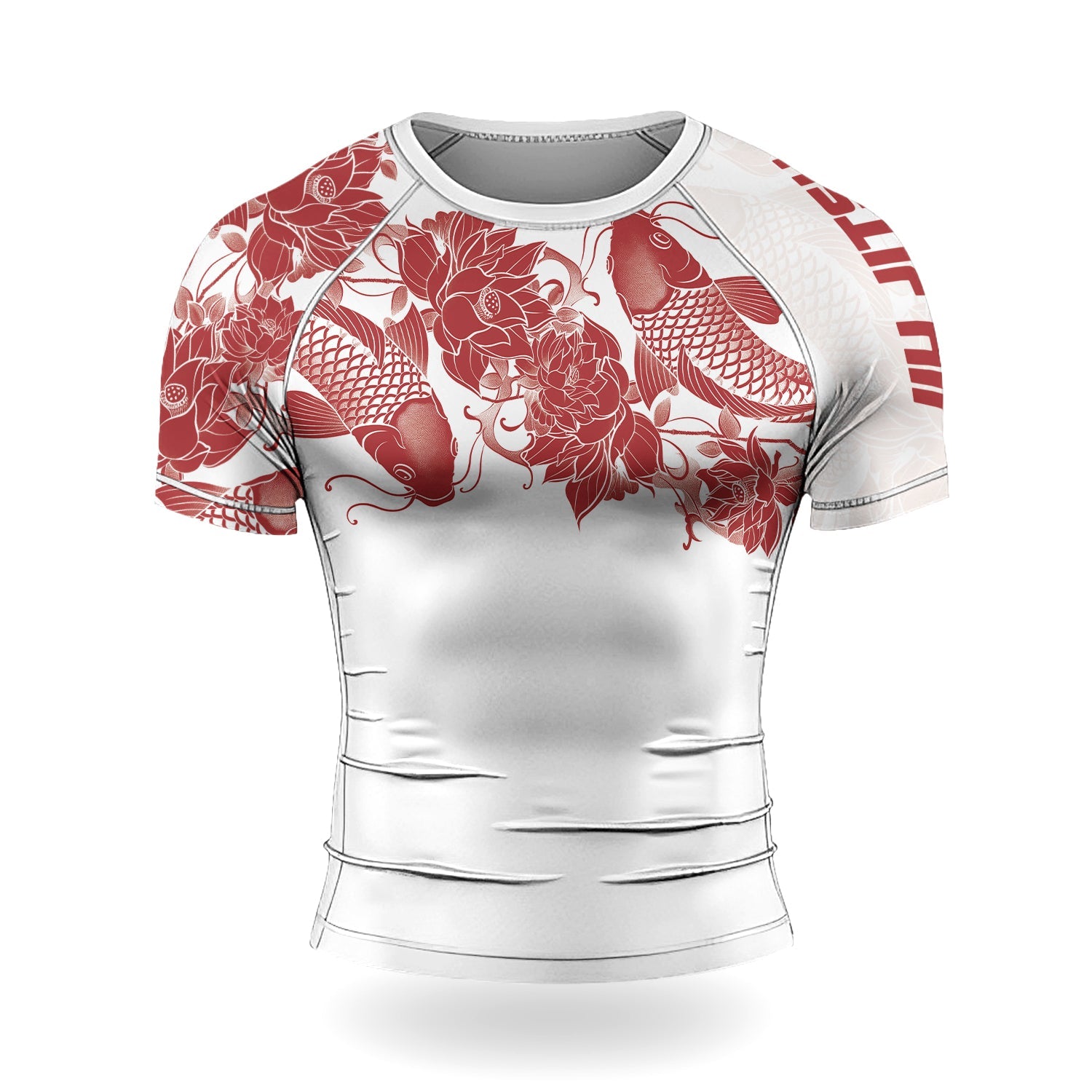 Rashninja Samurai Koi Harmony Men's Short Sleeve Rash Guard