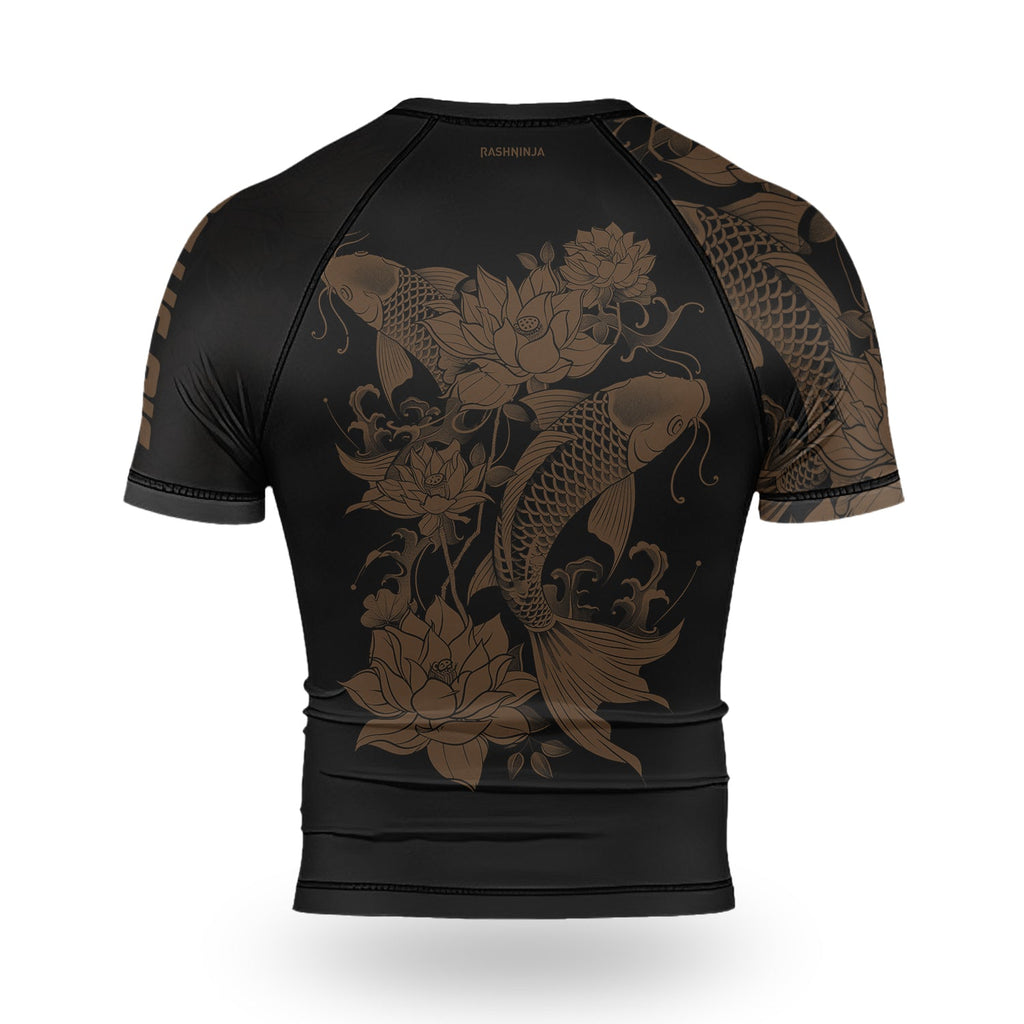 Rashninja Samurai Koi Harmony Men's Short Sleeve Rash Guard