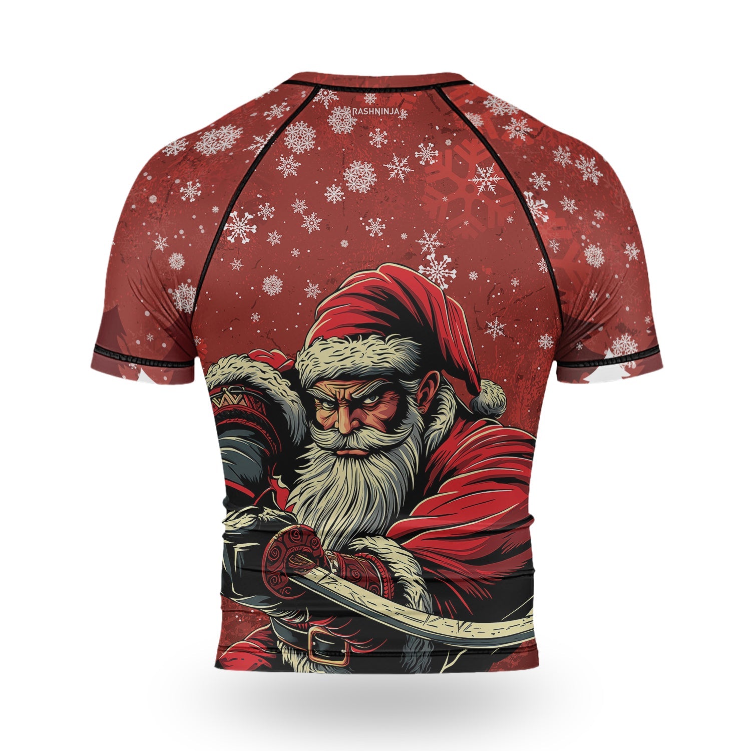 Rashninja Christmas Badass Santa Men's Short Sleeve Rash Guard