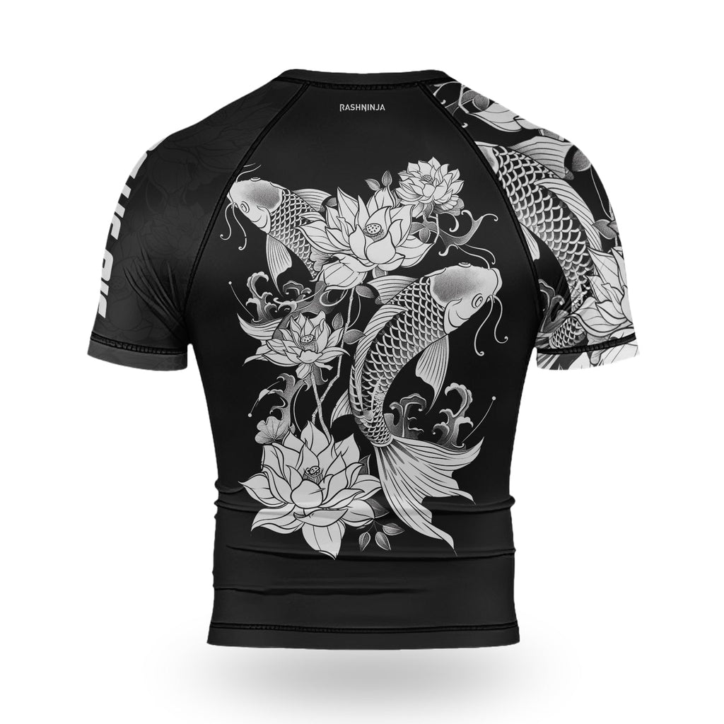 Rashninja Samurai Koi Harmony Men's Short Sleeve Rash Guard