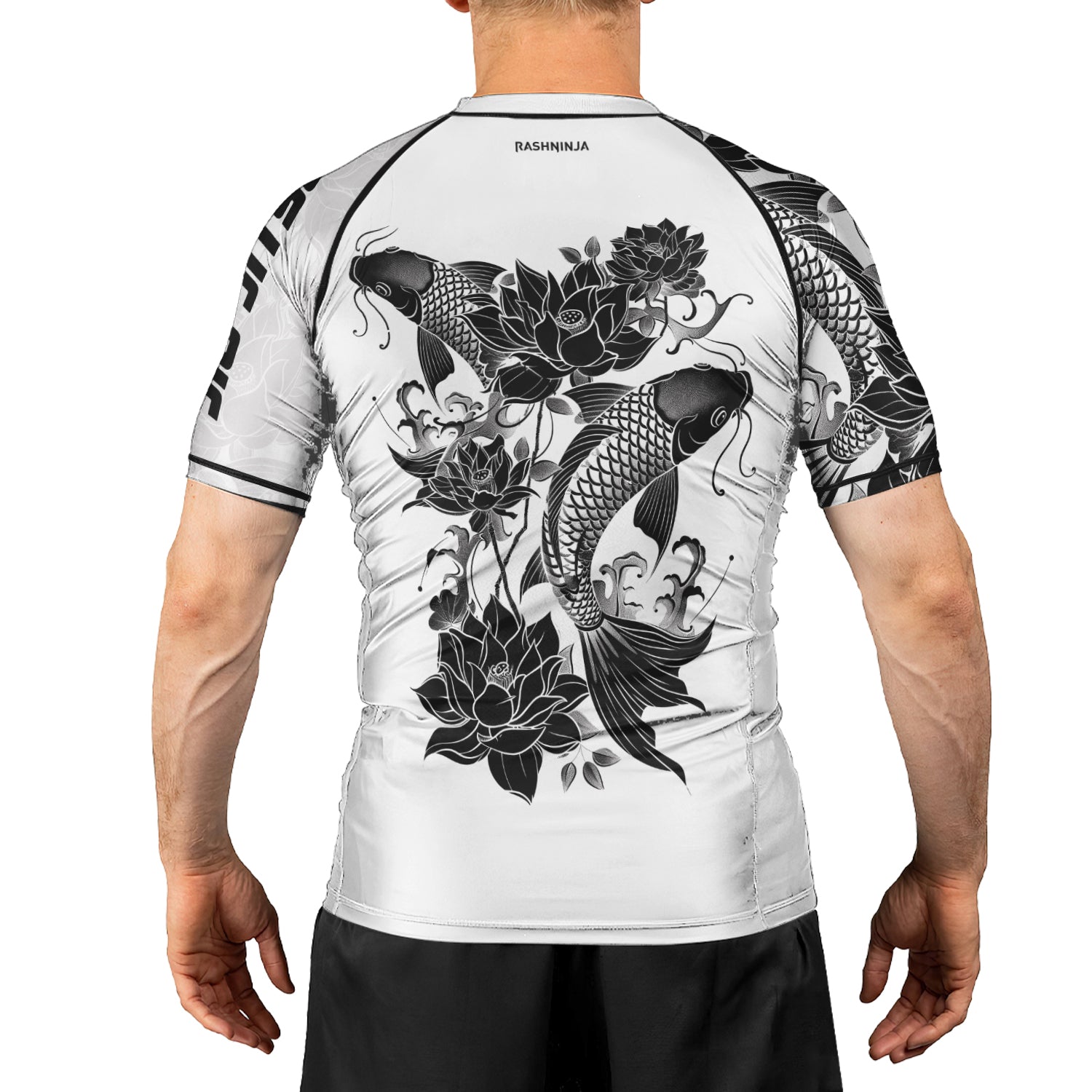 Rashninja Samurai Koi Harmony Men's Short Sleeve Rash Guard