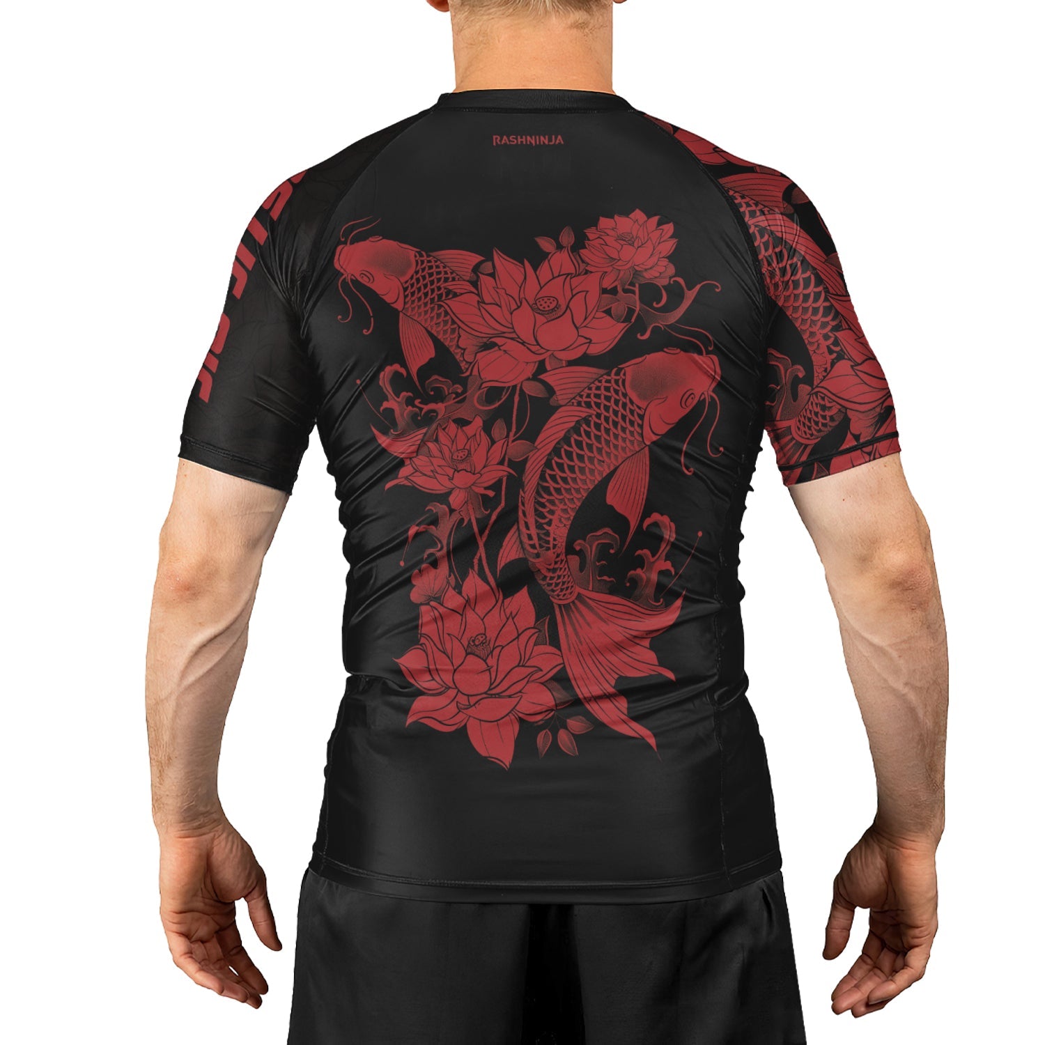 Rashninja Samurai Koi Harmony Men's Short Sleeve Rash Guard