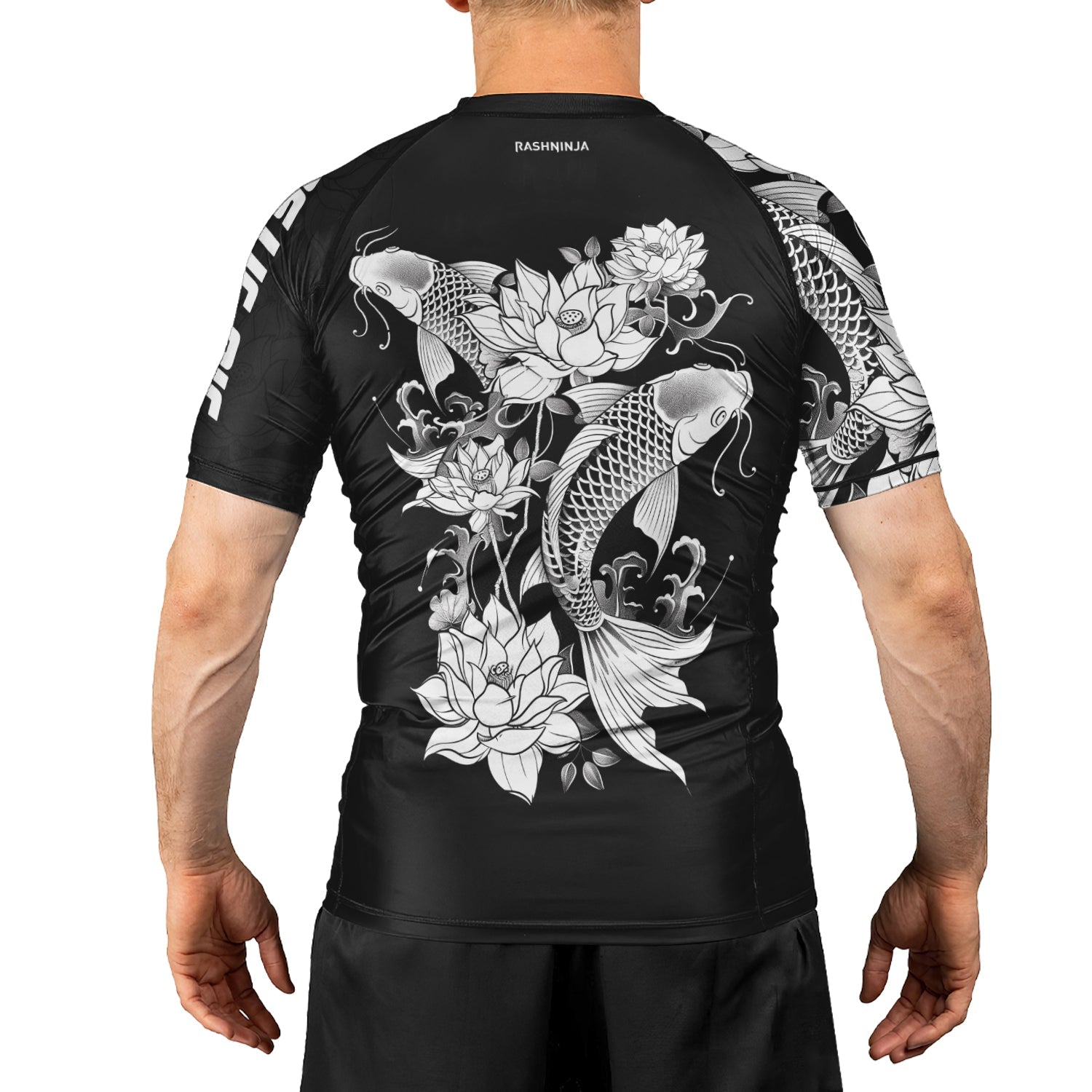 Rashninja Samurai Koi Harmony Men's Short Sleeve Rash Guard
