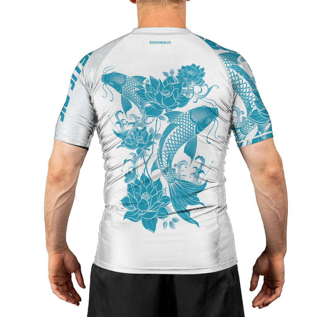 Rashninja Samurai Koi Harmony Men's Short Sleeve Rash Guard