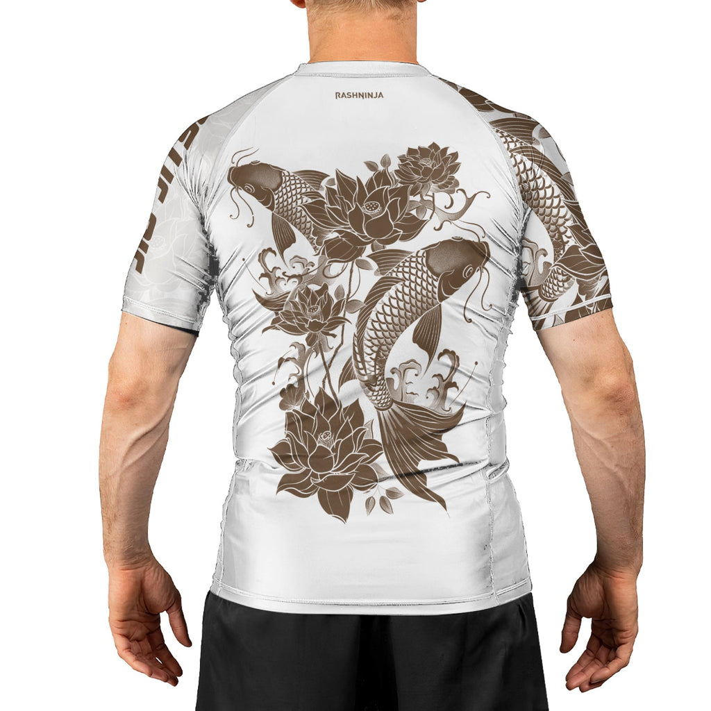 Rashninja Samurai Koi Harmony Men's Short Sleeve Rash Guard