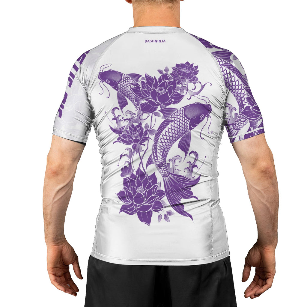 Rashninja Samurai Koi Harmony Men's Short Sleeve Rash Guard