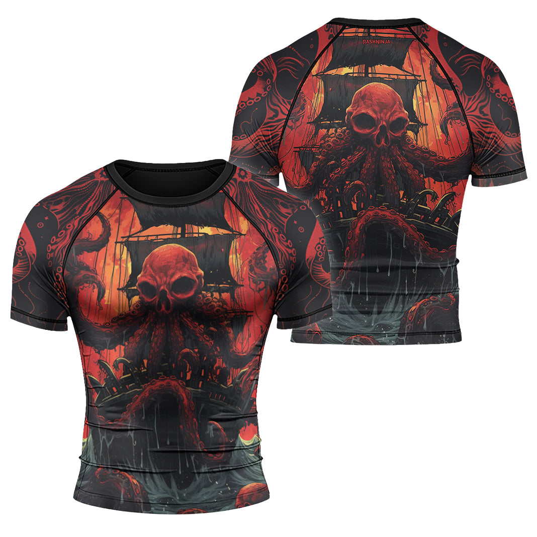 Rashninja Octopus Havoc Men's Short Sleeve Rash Guard