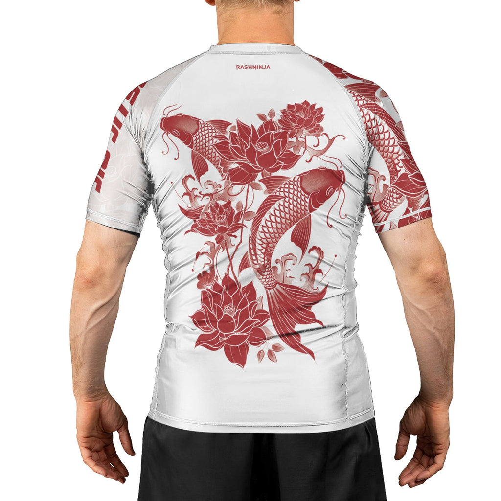 Rashninja Samurai Koi Harmony Men's Short Sleeve Rash Guard