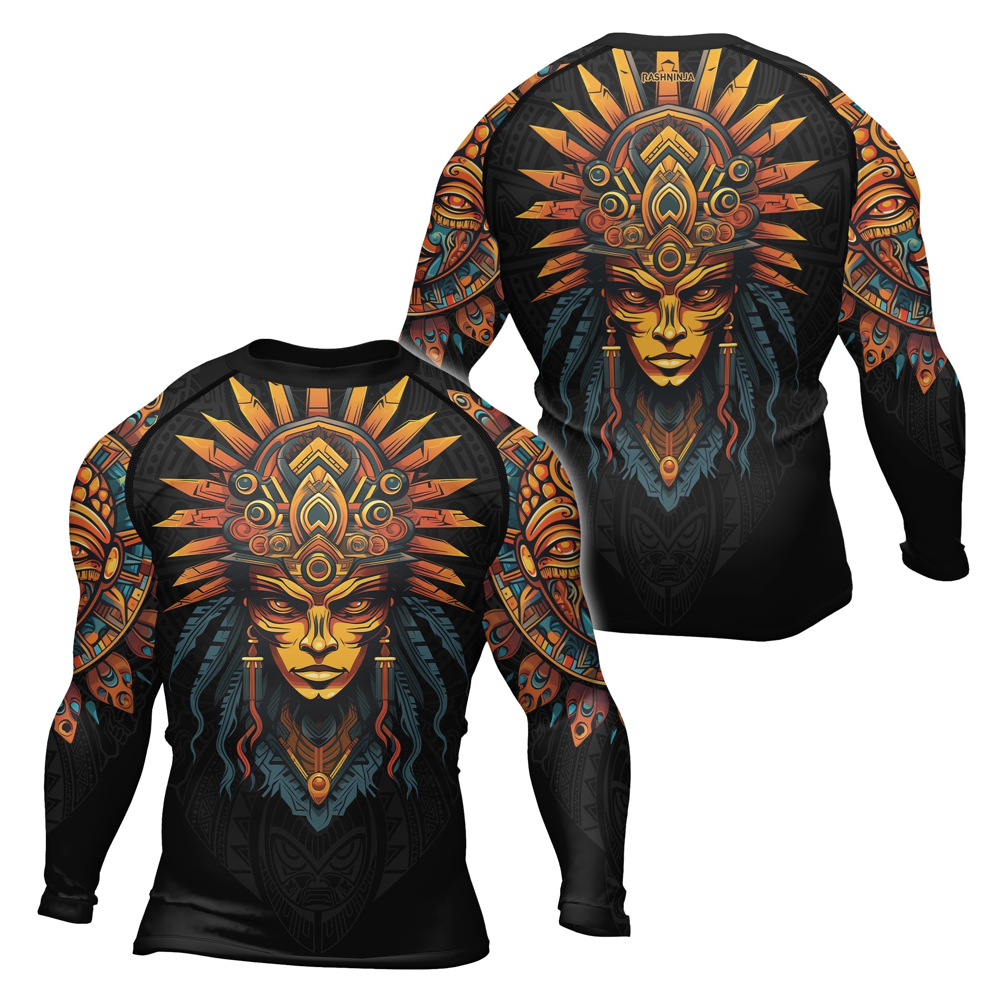 Rashninja Aztec Chieftain Men's Long Sleeve Rash Guard