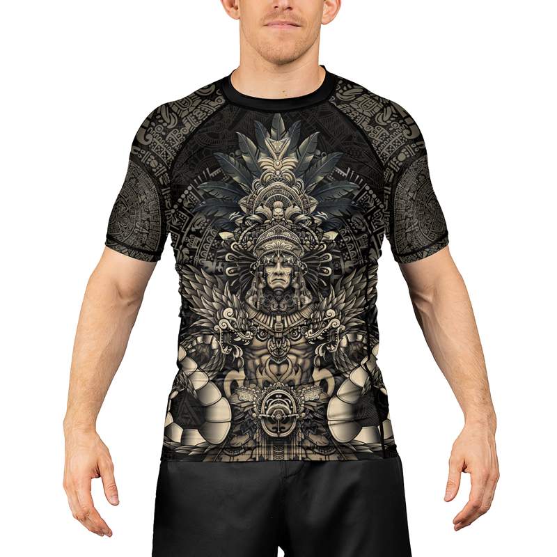 Rashninja Aztec High Chief Men's Short Sleeve Rash Guard
