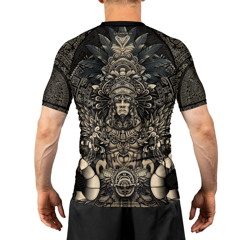 Rashninja Aztec High Chief Men's Short Sleeve Rash Guard