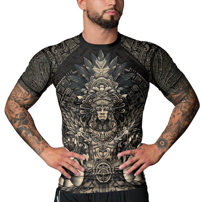Rashninja Aztec High Chief Men's Short Sleeve Rash Guard