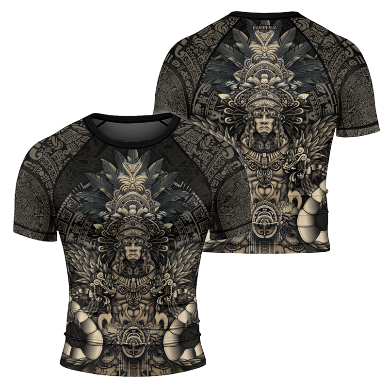 Rashninja Aztec High Chief Men's Short Sleeve Rash Guard