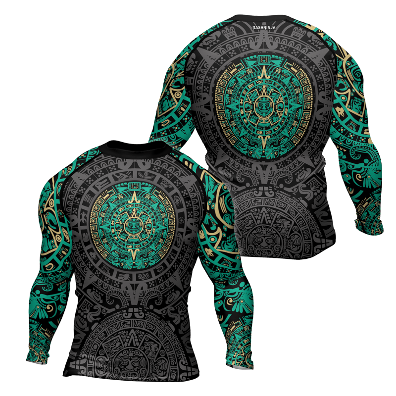 Rashninja Aztec Sun Men's Long Sleeve Rash Guard