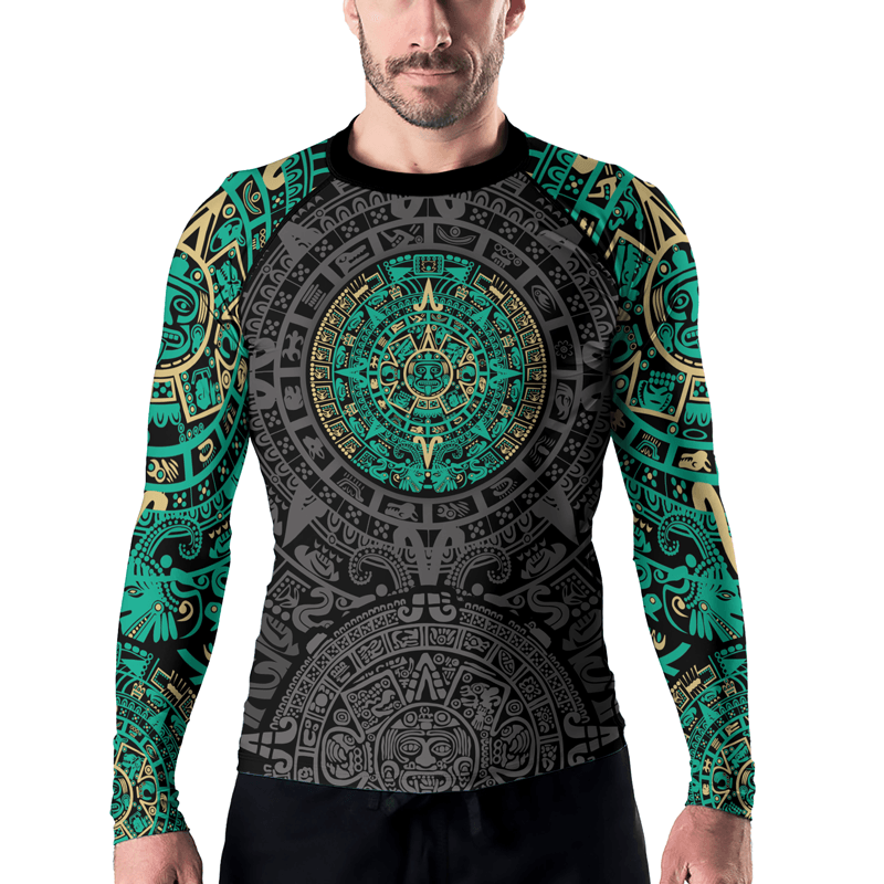 Rashninja Aztec Sun Men's Long Sleeve Rash Guard