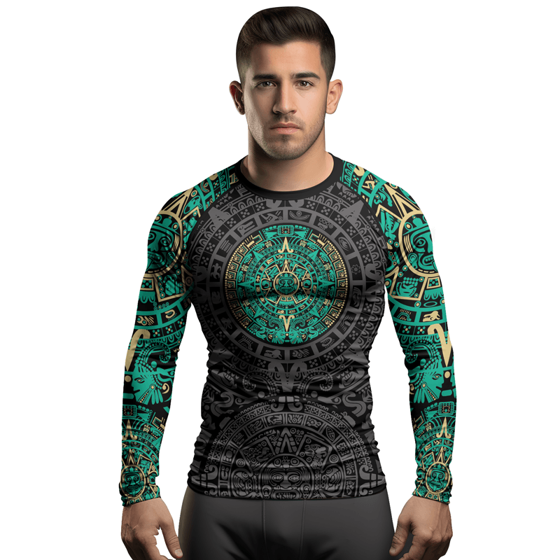 Rashninja Aztec Sun Men's Long Sleeve Rash Guard