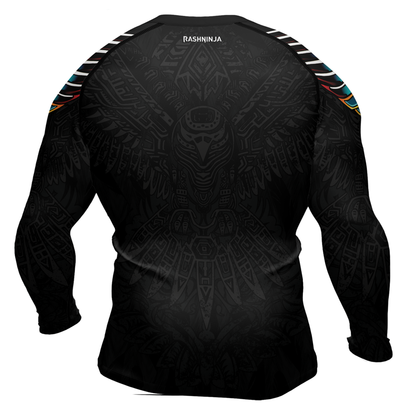 Rashninja Aztec Hunting Eagle Men's Long Sleeve Rash Guard