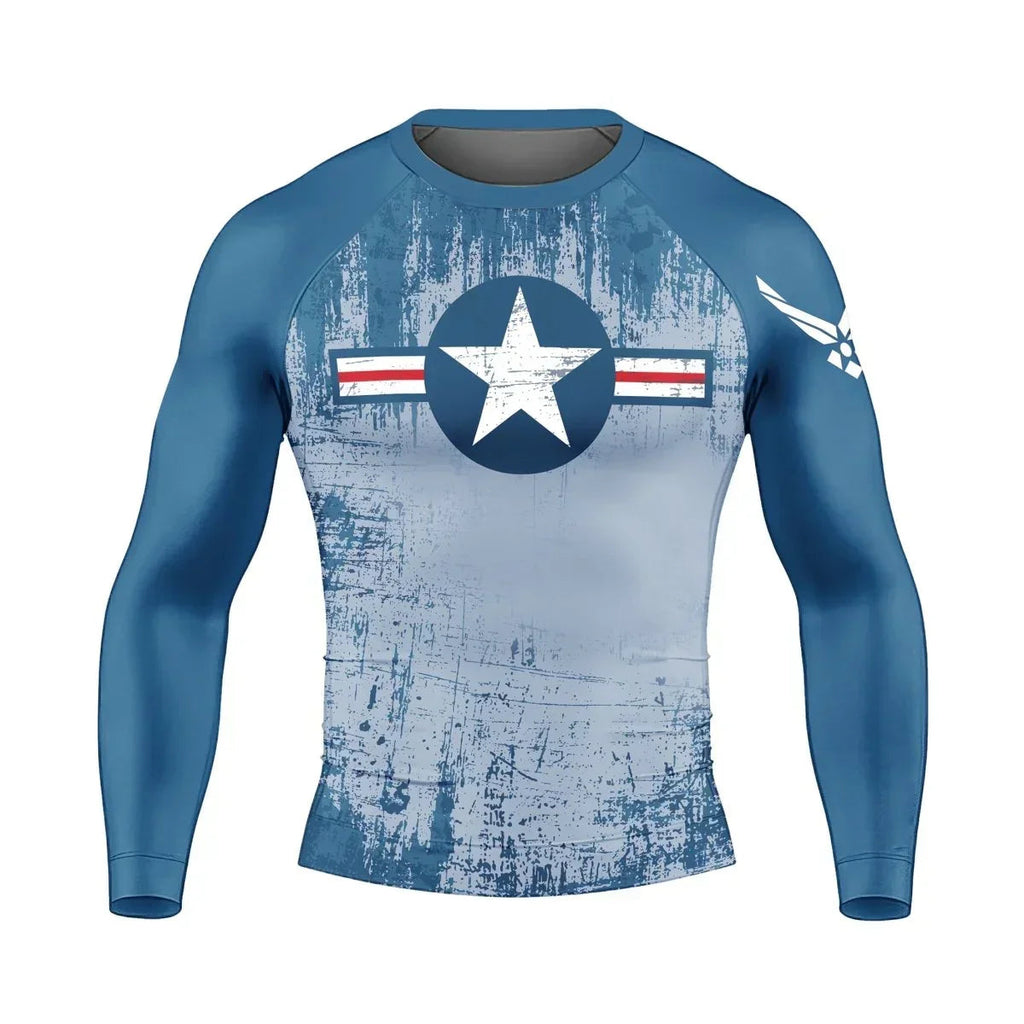 Air Force Veteran Men's Long Sleeve Rash Guard