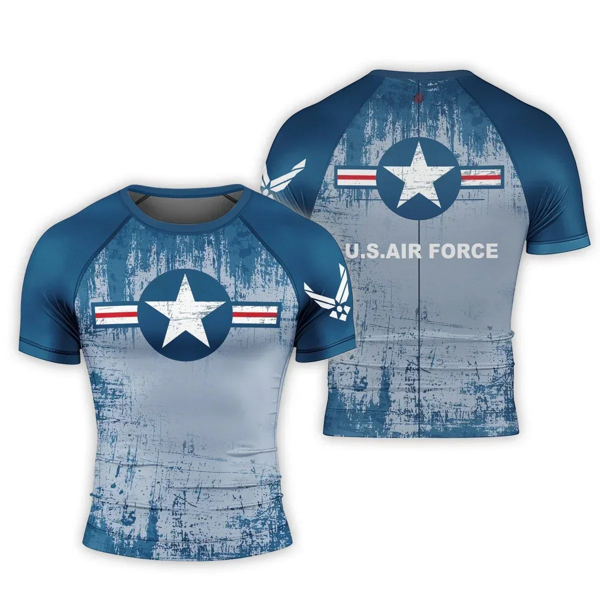 Air Force Veteran Men's Short Sleeve Rash Guard
