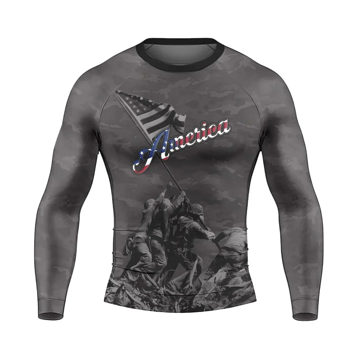 American Independence Day Men's Long Sleeve Rash Guard