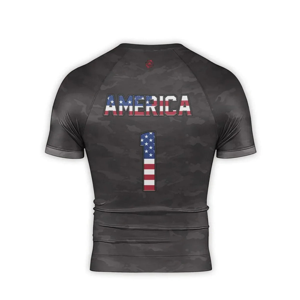 American Independence Day Men's Short Sleeve Rash Guard