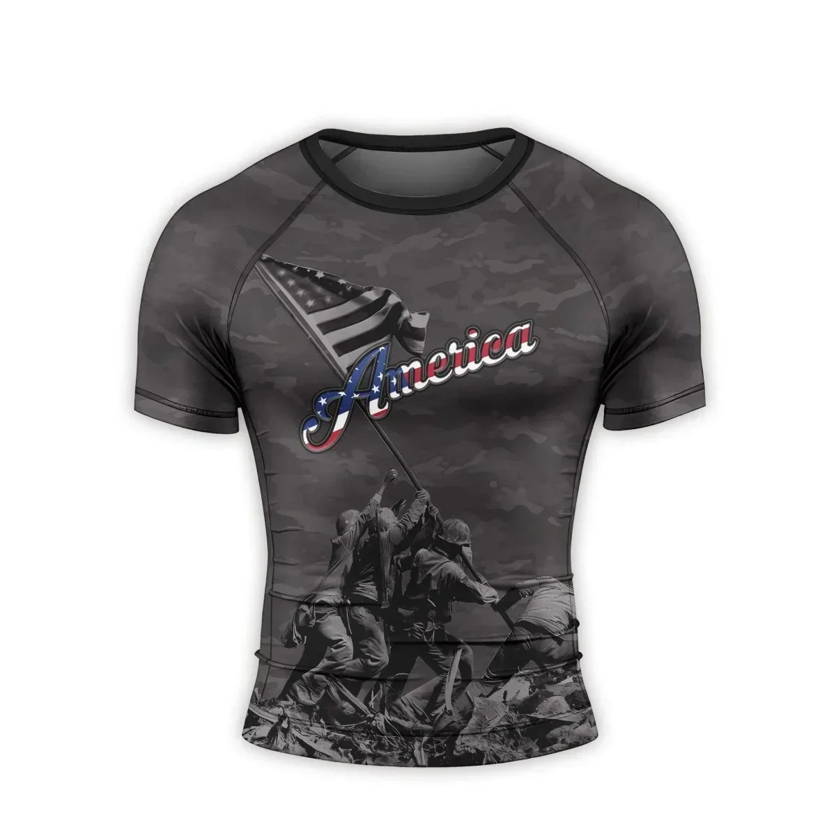 American Independence Day Men's Short Sleeve Rash Guard