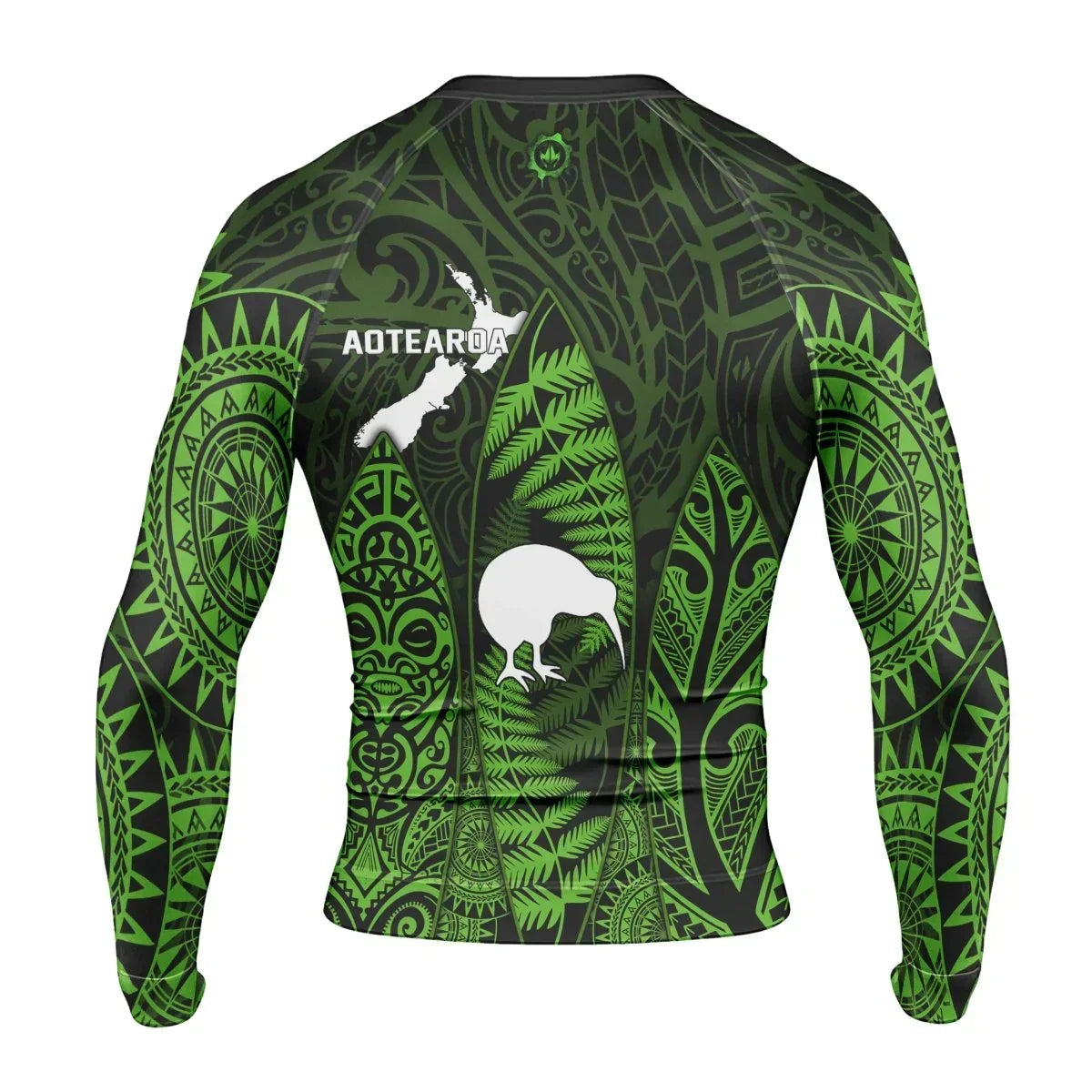 Aotearoa Kiwi Bird Men's Long Sleeve Rash Guard