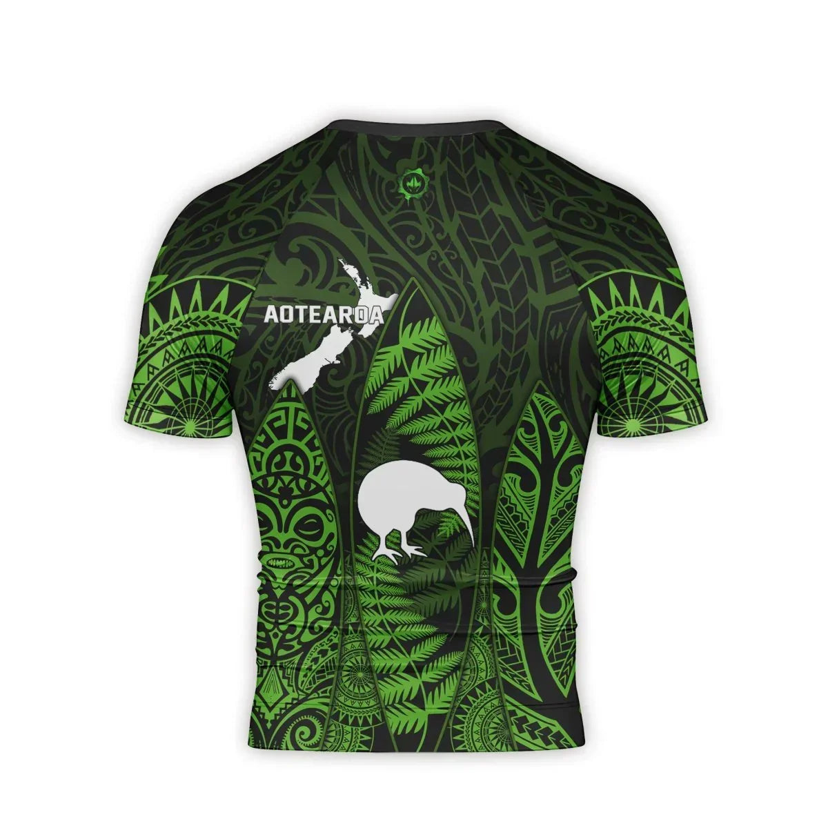 Aotearoa Kiwi Bird Men's Short Sleeve Rash Guard