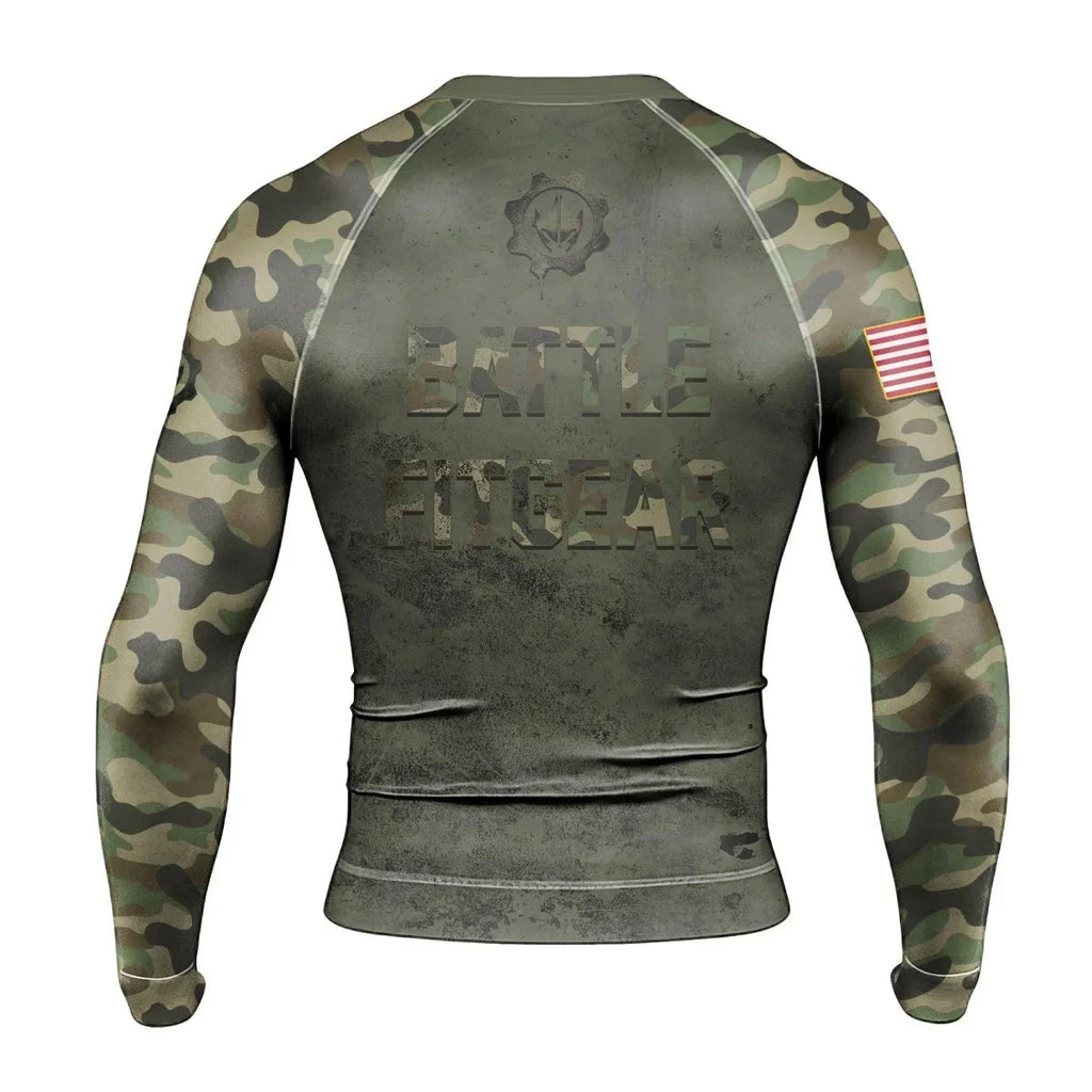 Army Camo Men's Long Sleeve Rash Guard