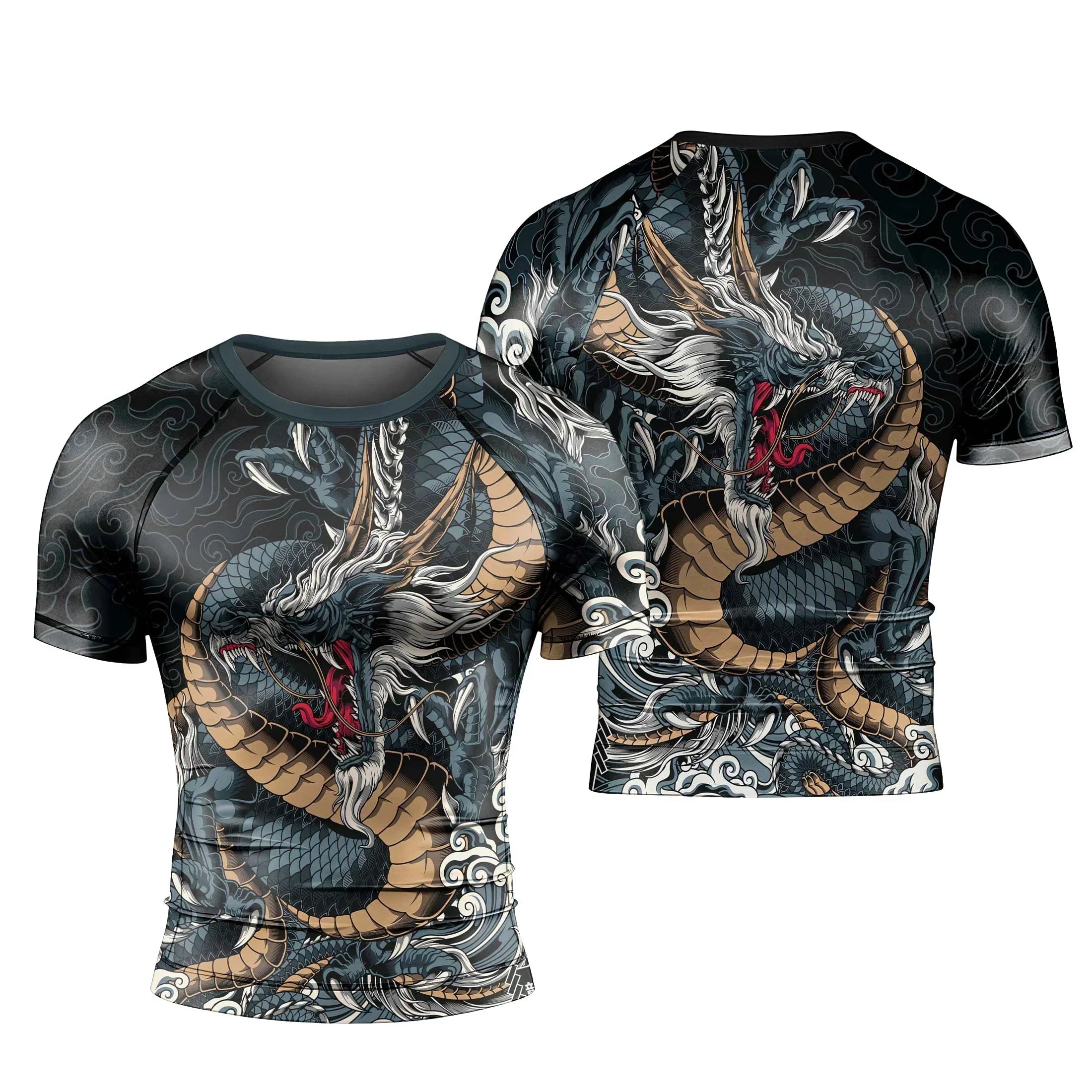 Azure Dragon Men's Short Sleeve Rash Guard
