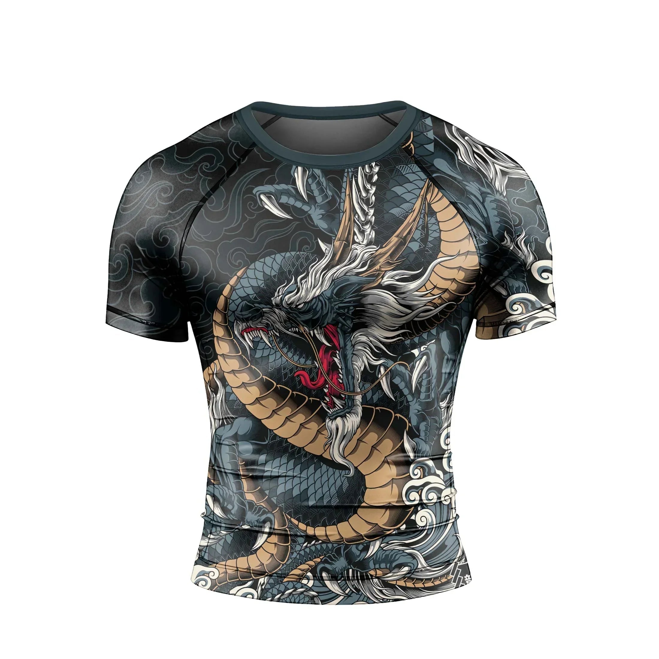 Azure Dragon Men's Short Sleeve Rash Guard