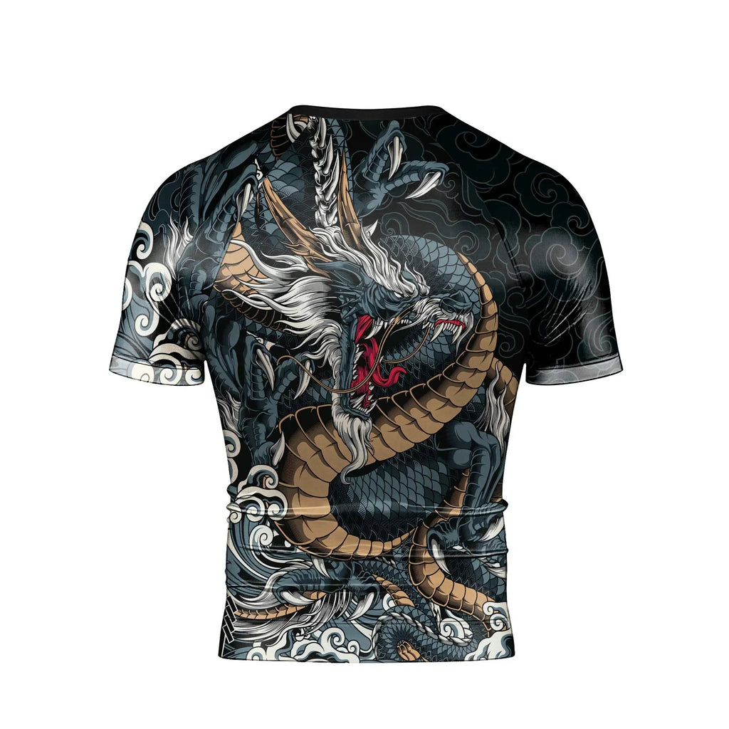Azure Dragon Men's Short Sleeve Rash Guard
