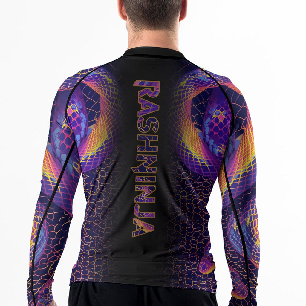 Rashninja Neon Snake Men's Long Sleeve Rash Guard
