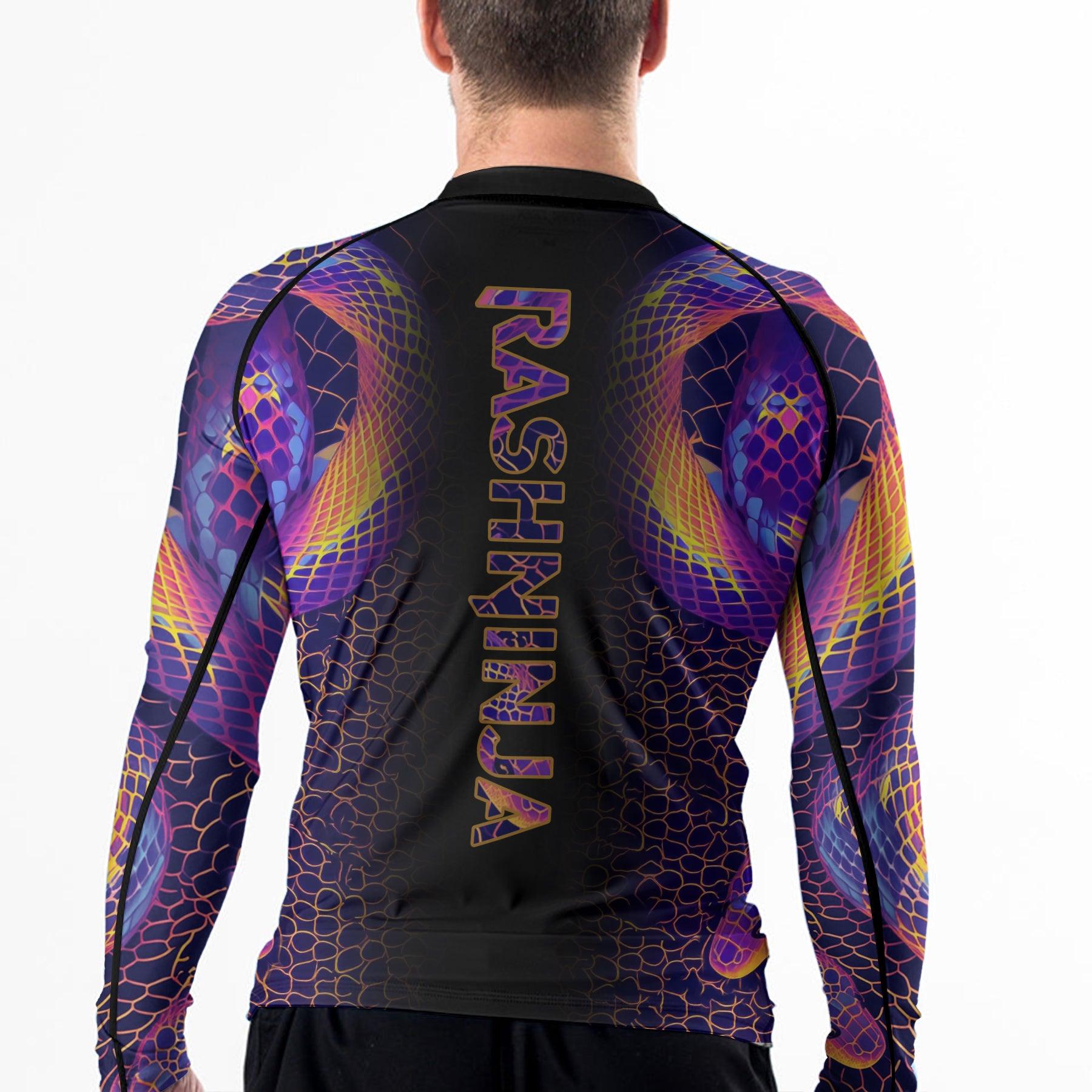 Rashninja Neon Snake Men's Long Sleeve Rash Guard