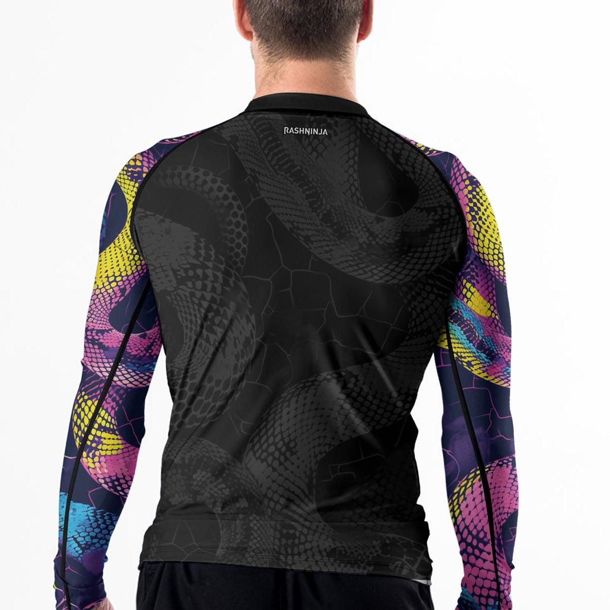 Rashninja Neon Snake Men's Long Sleeve Rash Guard