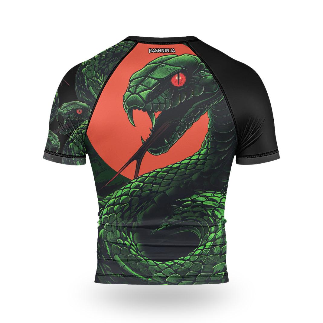 Rashninja Green Snake Men's Short Sleeve Rash Guard