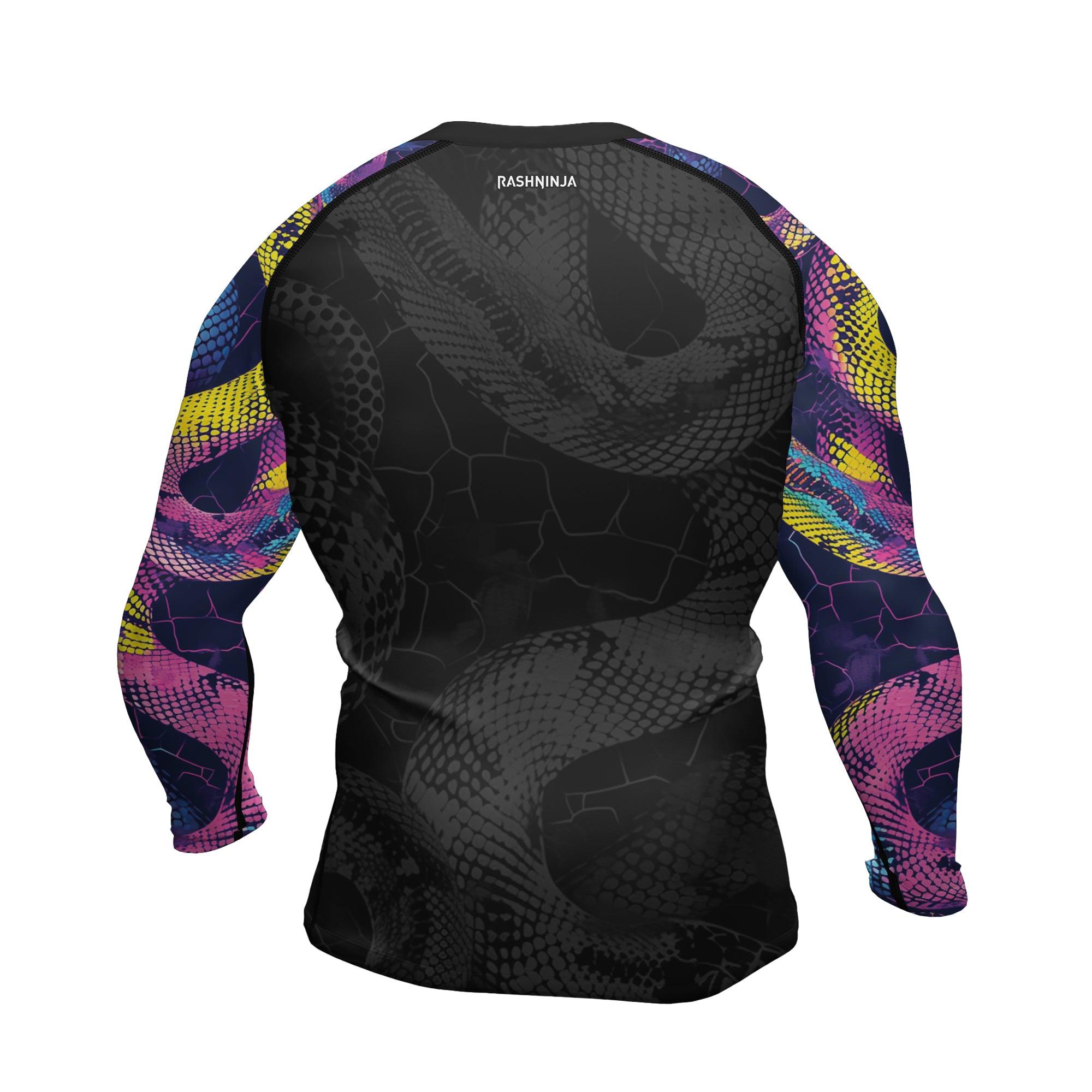 Rashninja Neon Snake Men's Long Sleeve Rash Guard
