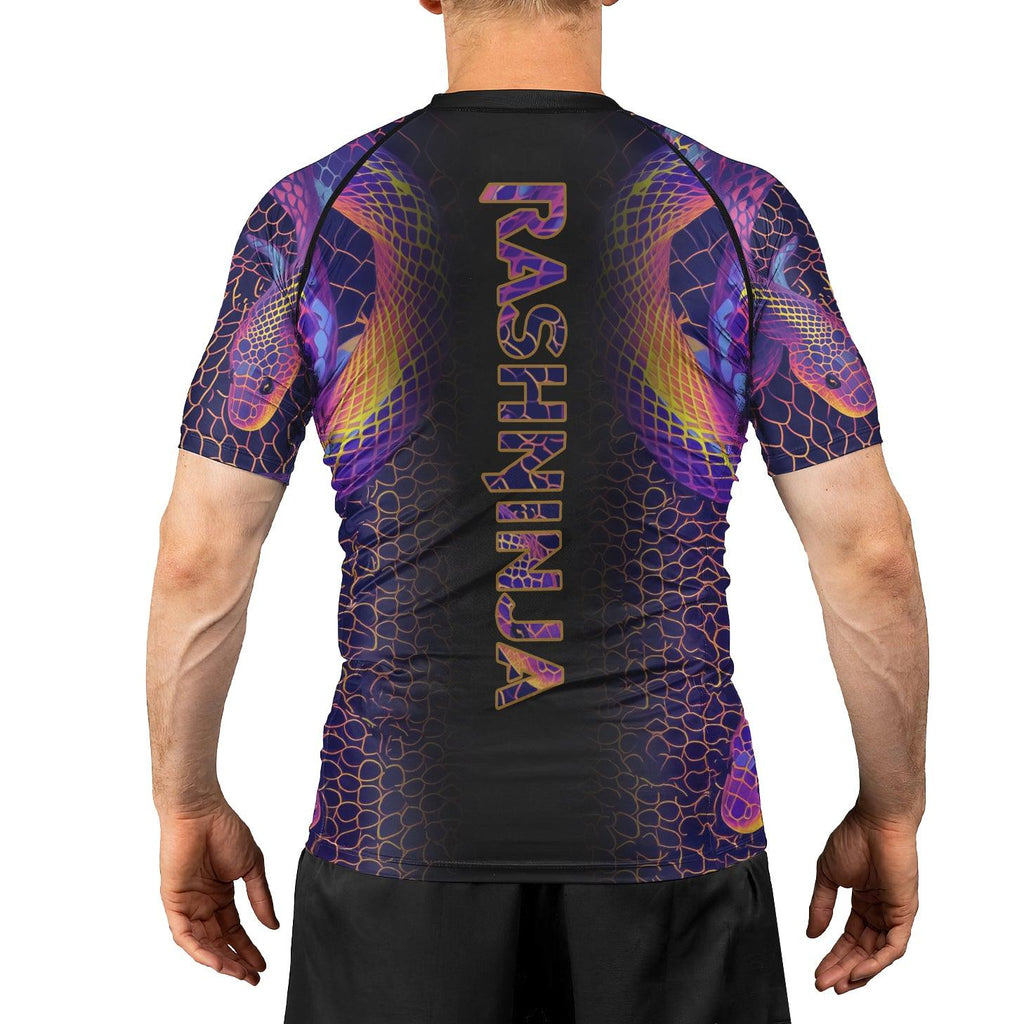 Rashninja Neon Snake Men's Short Sleeve Rash Guard