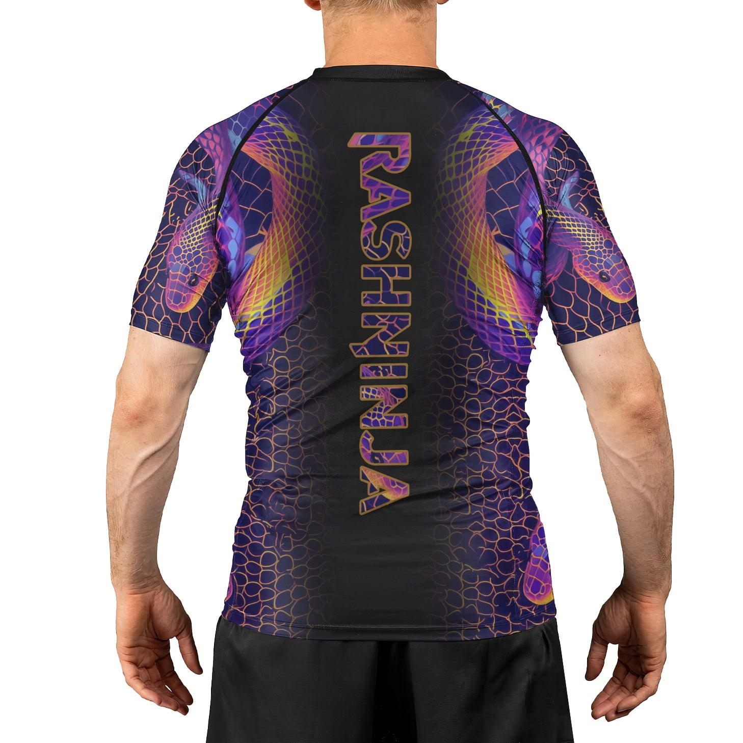 Rashninja Neon Snake Men's Short Sleeve Rash Guard